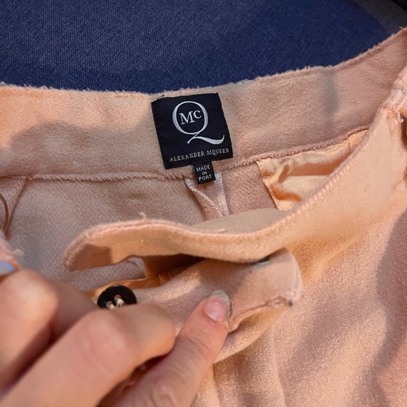 Alexander McQueen McQ light pink wool shorts size 38 - Picture 2 of 6